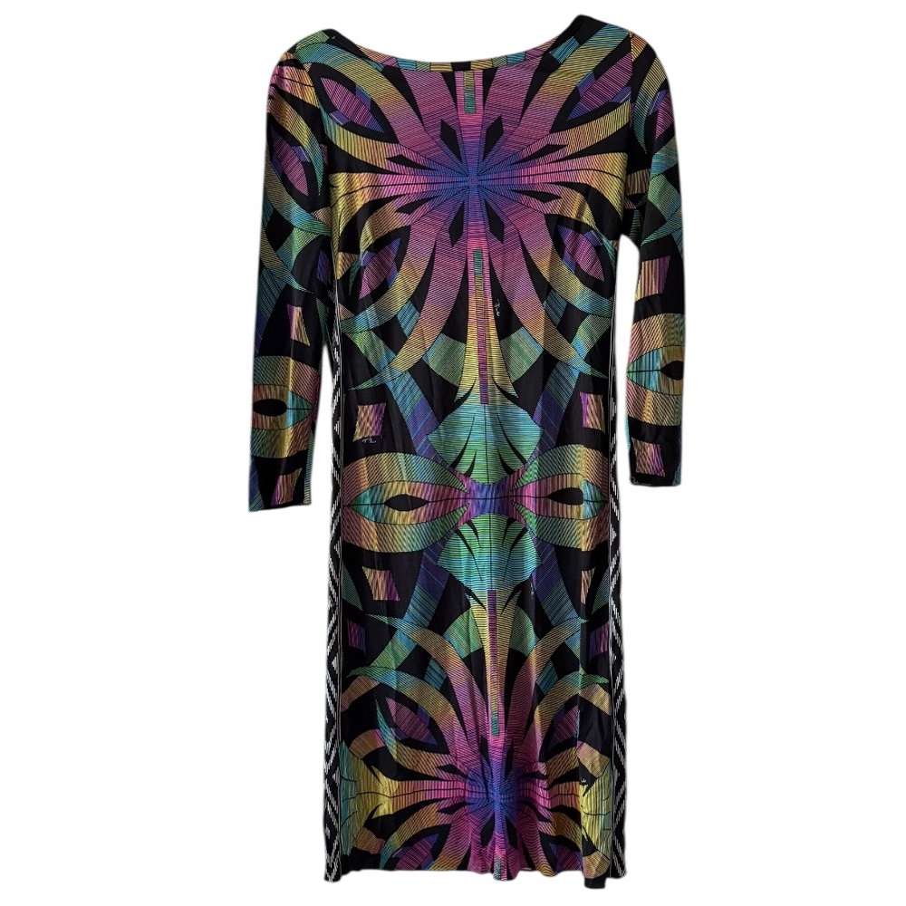 Emilio Pucci Multicolor Floral Kaleidoscope Print Dress - Purple, Teal, Gold